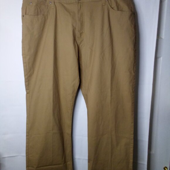 Smith's Workwear Pants Men 46 x 30 5 Pocket Canvas Relaxed Fit Khaki Tan - Picture 2 of 13